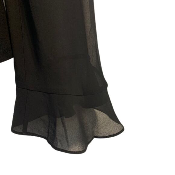 New WHBM Flare Sleeve Lace Black Top | S - Picture 6 of 9